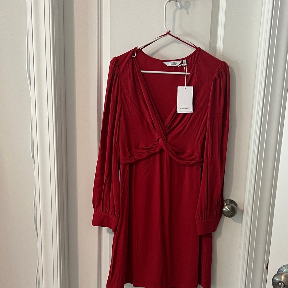 & Other Stories Red Long Sleeve Dress